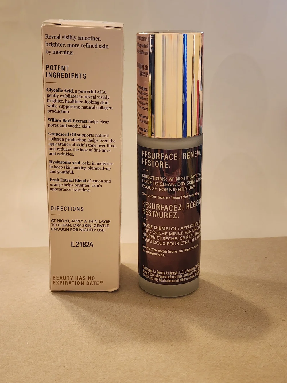 JLO Beauty That Overnight Hustle AHA + BHA Resurfacer — Brown Primer